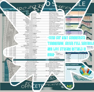 Euro cup match time table
